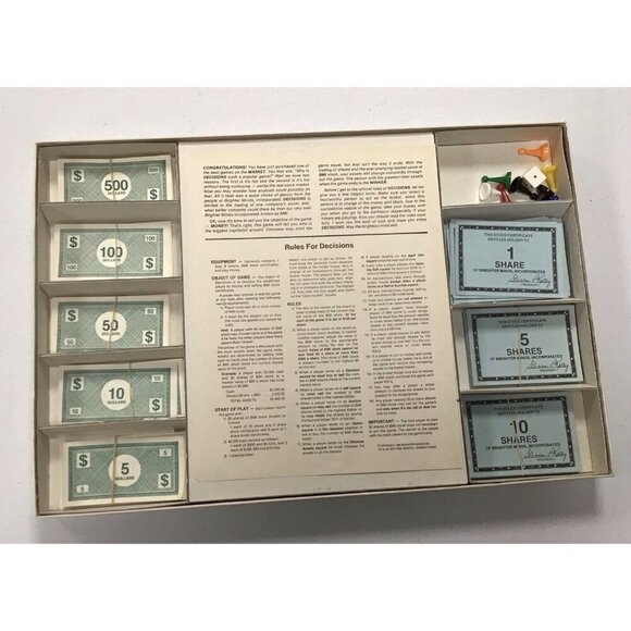 Vintage DECISIONS Stock Market Value Board Game Brighter Minds 🎲 - Picture 4 of 4